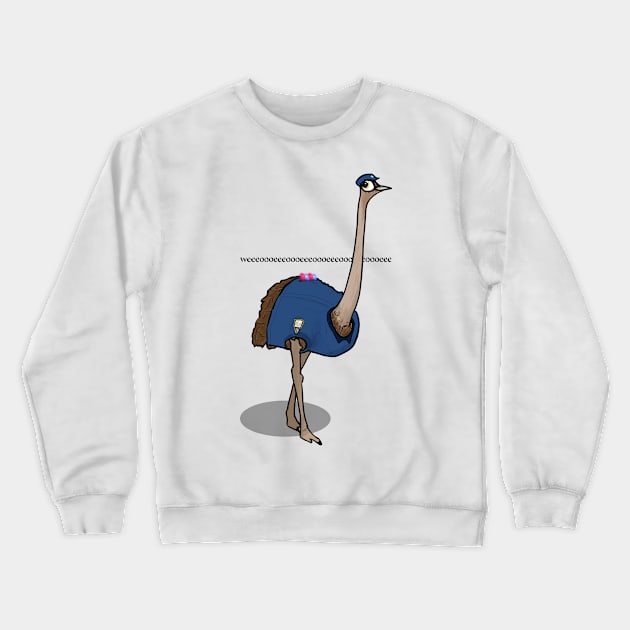 Police Ostricher Crewneck Sweatshirt by obsidianhoax